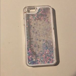 Clear glittery iPhone 6 case